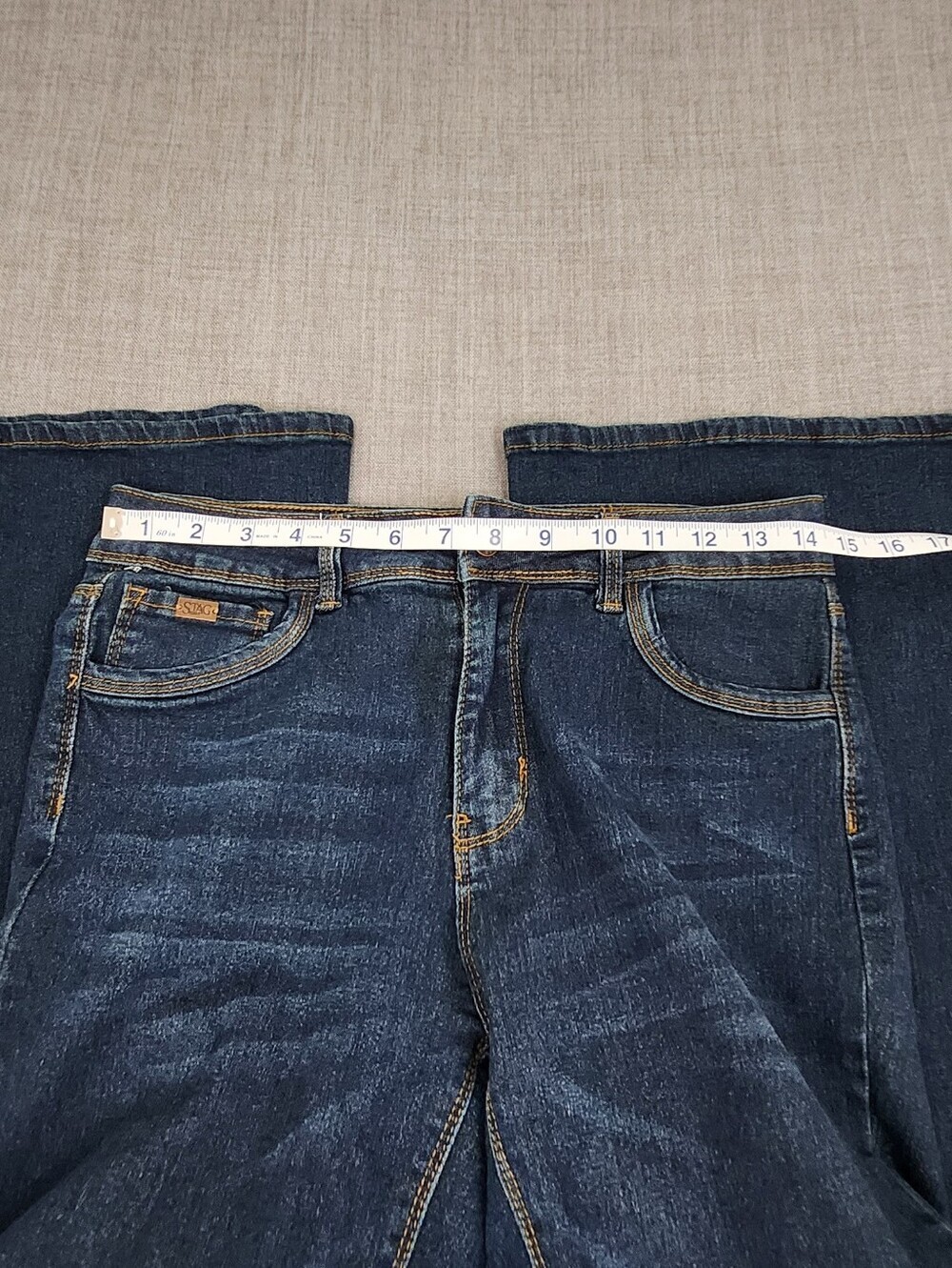 Stag Jeans Dark Wash Stretch Flare Jeans. 9/27 - Picture 8 of 10